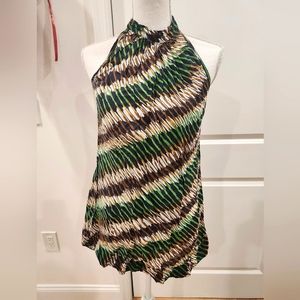 Indian cottons multicolored tropical green kurti blouse
